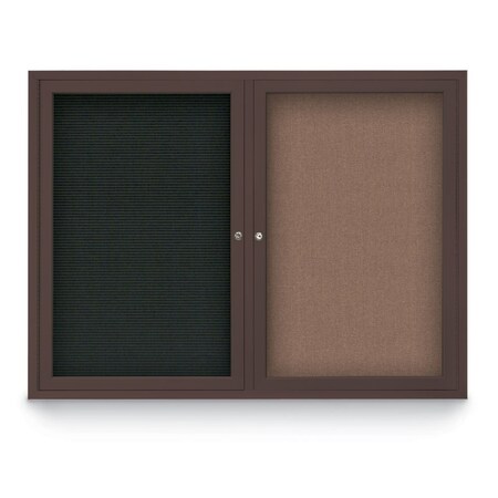 United Visual Products Corkboard, Pearl/Black, 36" x 36" UV403-BLACK-PEARL
